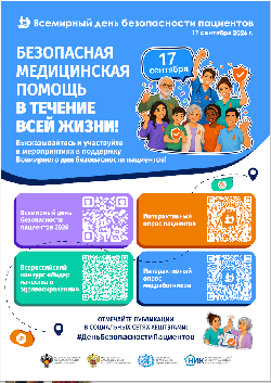Интерактивный опрос для пациентов и медицинских работников по актуальным вопросам безопасности пациентов 